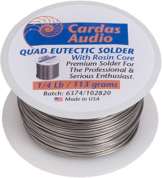 CARDAS Quad Eutectic Roll Solder 1/4 lb